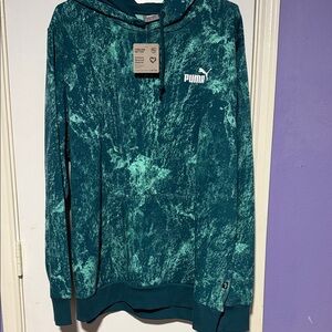 Puma Teal Tie-Dye Hoodie